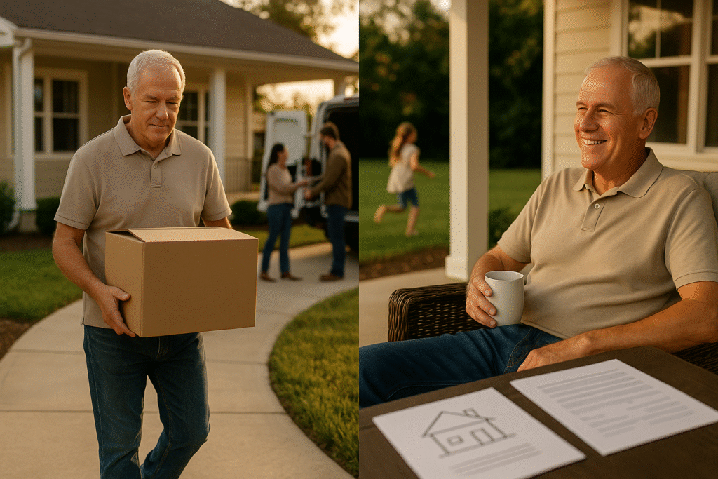 Comparison showing qualified personal residence trust advantages versus outright gift allowing continued occupancy