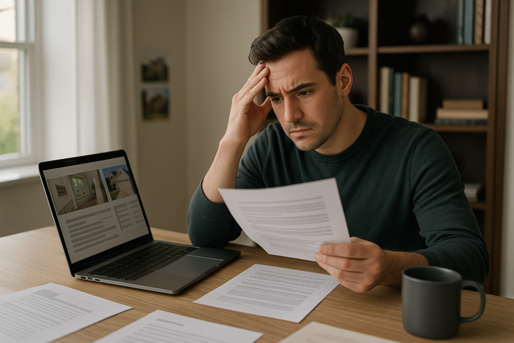 First-time investor learning landlord responsibilities discussion with property management documents and legal requirements checklist