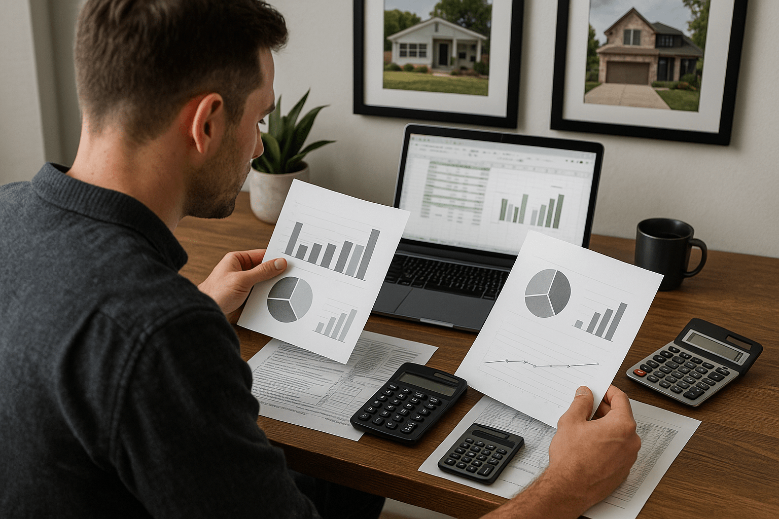 Real estate investor comparing LLC S Corp vs LLC C Corp tax election decisions with financial documents showing structure differences