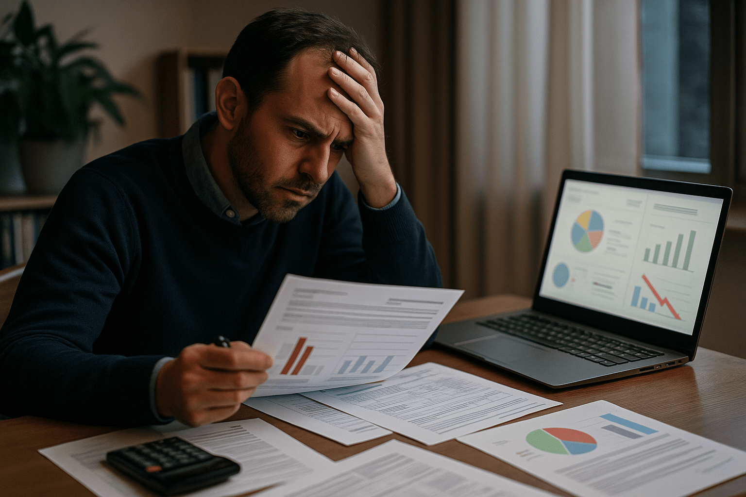 Real estate investor discovering passive activity loss limitations preventing current deduction of rental property losses