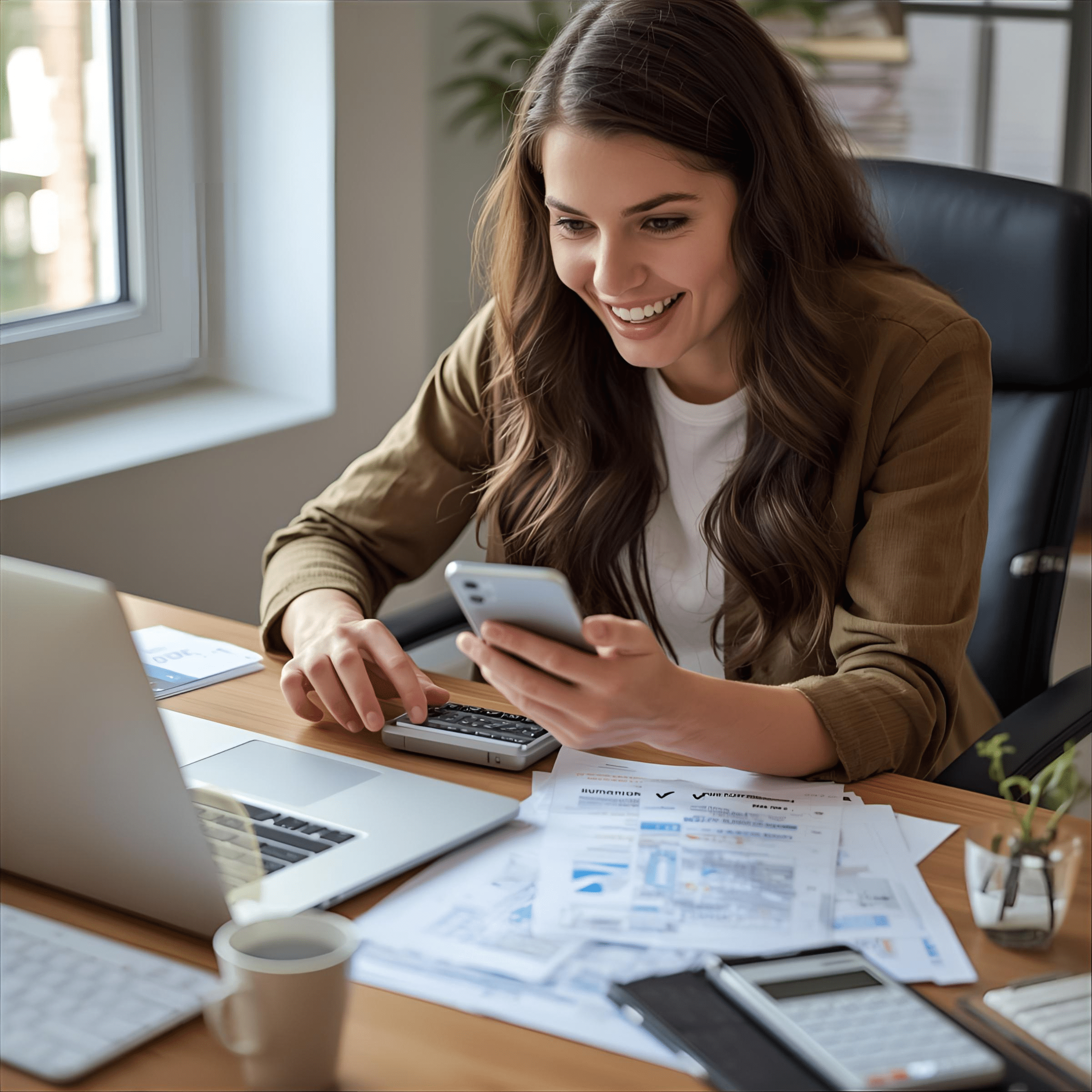 First-time investor discovering rental property tax deductions while reviewing documents at home office