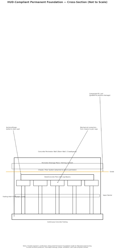 Photo comparison showing mobile home installation versus MH Advantage-qualifying manufactured home with pitched roof and permanent foundation for Manufactured Home Financing Options